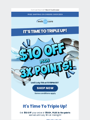 WebEyeCare - It's Time To Triple Up! 🎉