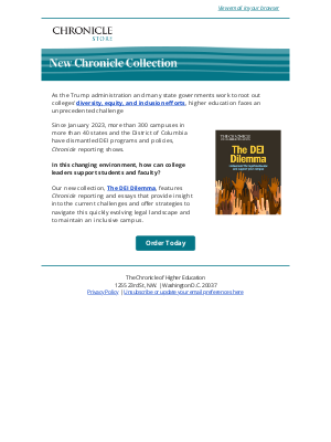 The Chronicle of Higher Education - Just Released: The DEI Dilemma