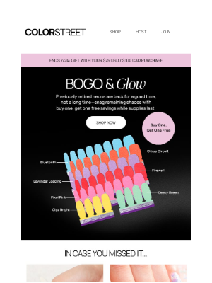 Color Street - Don’t miss these recent launches & BOGO on select neons!