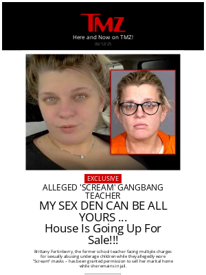 TMZ - Alleged 'Scream' Mask Gangbang Teacher's House of Horrors Going Up for Sale