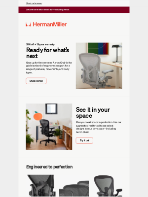 Herman Miller - 20% off an ergonomic icon