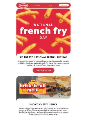 Denny's - It's Fry Day at Denny's! 🍟