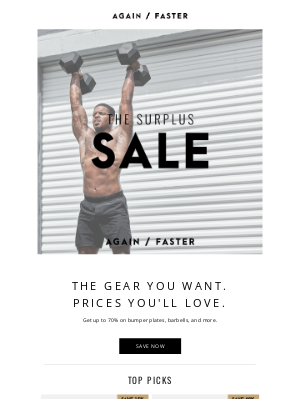 X Training Equipment - The Savings Continue