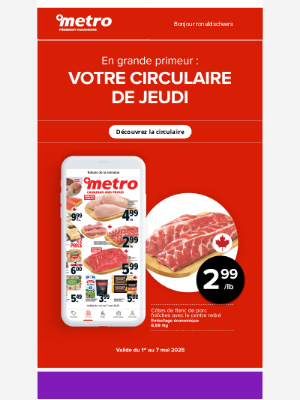 Metro (Canada) - ronaldscheers, voici votre circulaire de jeudi… en primeur!