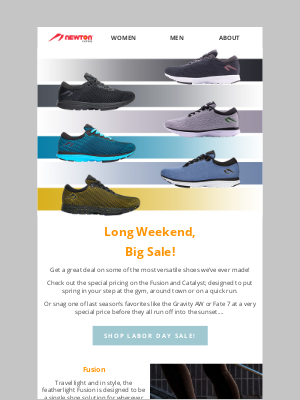 Newton Running - Last Chance For The Labor Day Sale!
