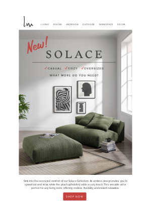 Lexmod - Meet Solace – Our new oversized modular sectional 🌟