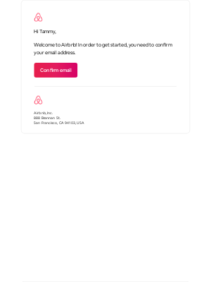 Airbnb - Please confirm your email address