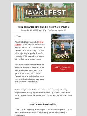 Hawke Media - First Speaker Drop: Oliver Trevena Joins Hawkefest 2025