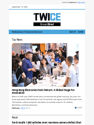 Twice - Hong Kong Electronics Fairs Return: A Global Stage For Innovation