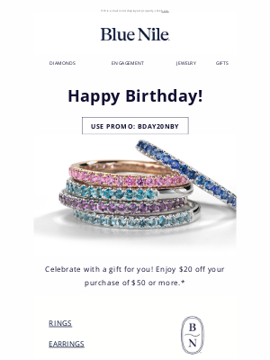 Blue Nile - A Happy Birthday Gift from Blue Nile