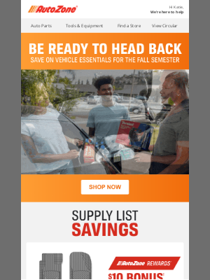 AutoZone - Save on back-to-school essentials