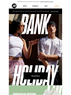 JD Sports (Australia) - Bring the bank hol energy