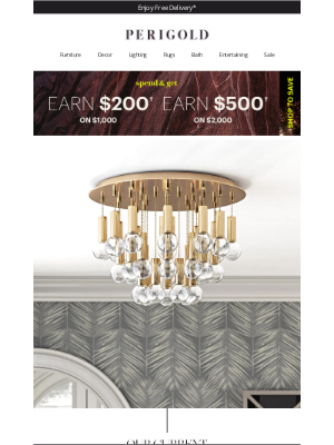 Perigold - Our current obsessions: Flush-Mount lighting, reimagined.