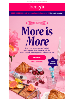 Benefit Cosmetics - Up to 65% OFF + FREE shipping? Yes please...