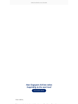 Singapore Airlines - Dear  dallon, discover what makes Singapore Airlines different