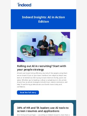 Indeed - AI in hiring — what's working, what's not?