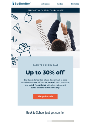 BedInABox - Back to School exclusive savings inside.