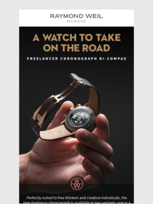 RAYMOND WEIL Genève - A watch to take on the road - Freelancer Chronograph Bi-Compax Limited Edition