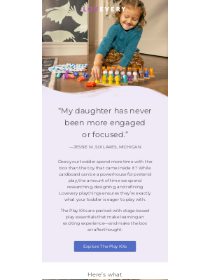 Lovevery - Does your child love playing with empty boxes? 📦