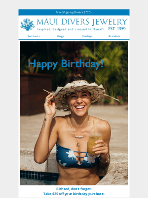 Maui Divers Jewelry - Happy Birthday from Maui Divers Jewelry! 🎉