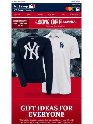 MLB - Up To 40% Off On Gifts For Everyone >>