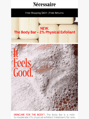 Nécessaire - New! The Body Bar. 2% Physical Exfoliant.