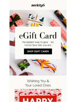 Society6 - eGift Card = Instant 🎁