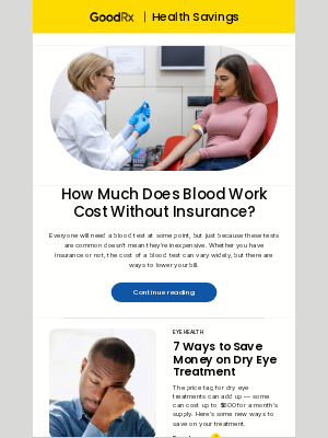 GoodRx - How Much Does Blood Work Cost Without Insurance?
