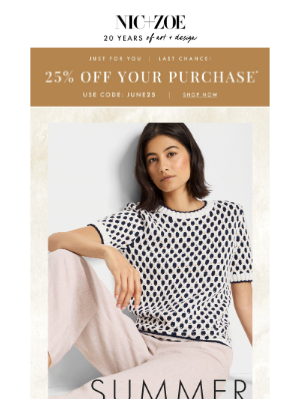 NIC+ZOE - Summer is sweater season. Seriously!