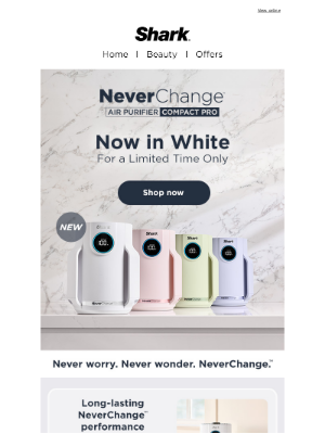 Shark Cleaning - NEW NeverChange™ Air Purifier Compact Pro, now in White. 🤍
