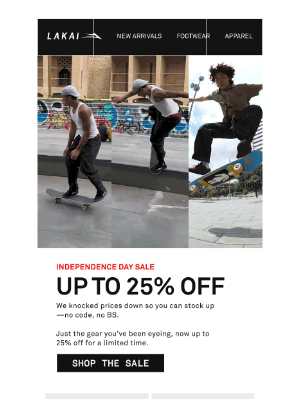 Lakai Footwear - We knocked down prices so you can stock up 🔥