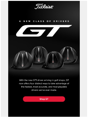 Titleist - Now In Golf Shops: New GT1 Metals and GT Hybrids