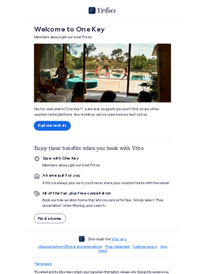 VRBO - Hector, save on travel with One Key