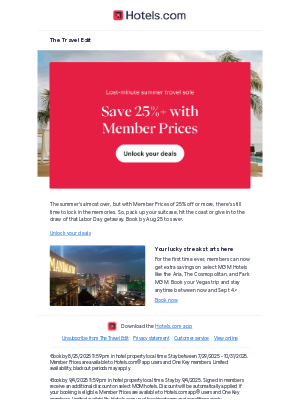 Hotels - Save on Labor Day travel