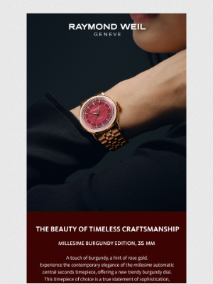 RAYMOND WEIL Genève - Novelty | The Millesime Burgundy Edition has arrived.