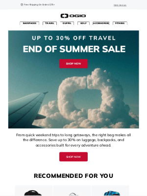 Ogio - Say Goodbye to Summer | Up to 30% Off Travel