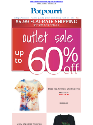 Potpourri Online Catalog - Up to 60% Off Outlet ~ New Markdowns Added!