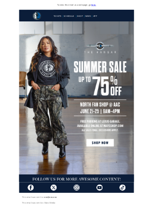Dallas Mavericks - 🛍️ Up to 75% off Mavs Gear!