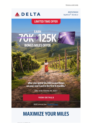 Reminder: This 125K Bonus Miles Offer Is Waiting​
