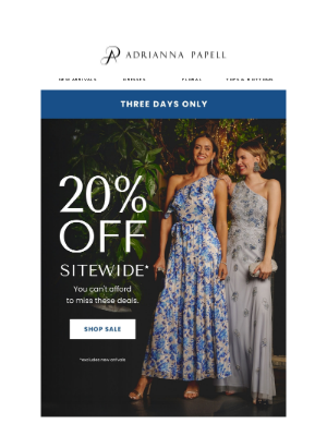 Adrianna Papell - 20% Off Sitewide Is Here And The Savings Are 🔥