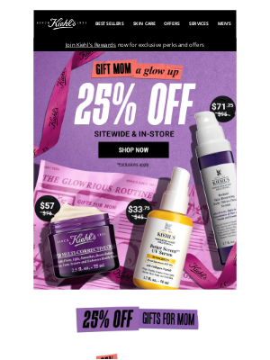 Kiehl's USA - LAST CHANCE! Shop 25% OFF Sitewide Before it's Gone.