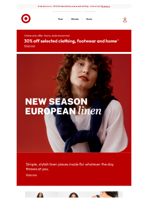 Target (Australia) - New Season Women's Linen