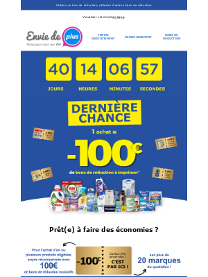 Envie de Plus (France) - Découvrez comment débloquer 100€ d'offres