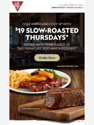 BJs Restaurants - Thursday = $19 Slow-Roasted Perfection!