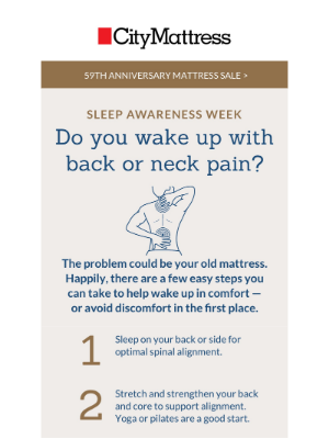 City Mattress - Does back pain keep you up at night?