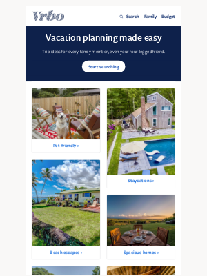 VRBO - 8 family-sized vacations