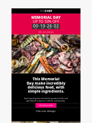 YesChef - Ends Tonight: Memorial Day Sale