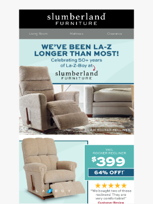 Slumberland Furniture - La-Z-Boy recliners up to 64% off list!