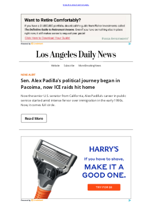 Los Angeles Daily News - News Alert: Sen. Alex Padilla’s political journey began in Pacoima, now ICE raids hit home
