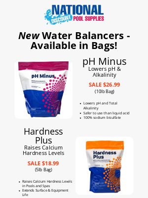National Discount Pool Supplies - NEW ✨ Water Balancers - Available in Bags!